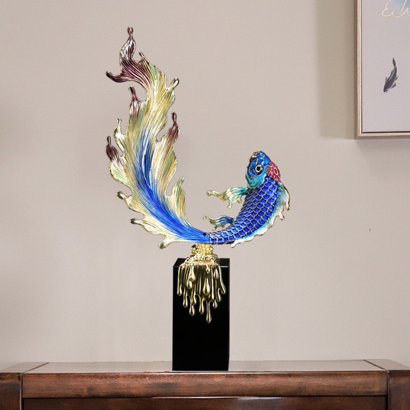 Tượng Cá Koi Vượt Thác Vạn Lộc