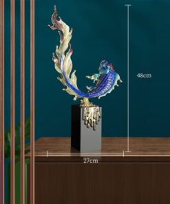 Tượng Cá Koi Vượt Thác Vạn Lộc