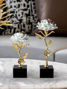 Tượng Hoa Mẫu Đơn Gốm