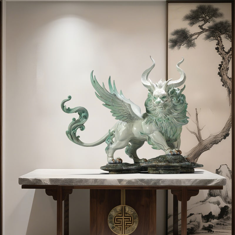 Tượng Thần Thú Kỳ Lân Phi Vân