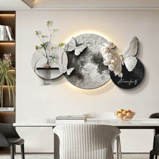 tranh-3d-sac-hoa-va-canh-buom (1) Tranh Nghệ Thuật 3D Sắc Hoa và Cánh Bướm