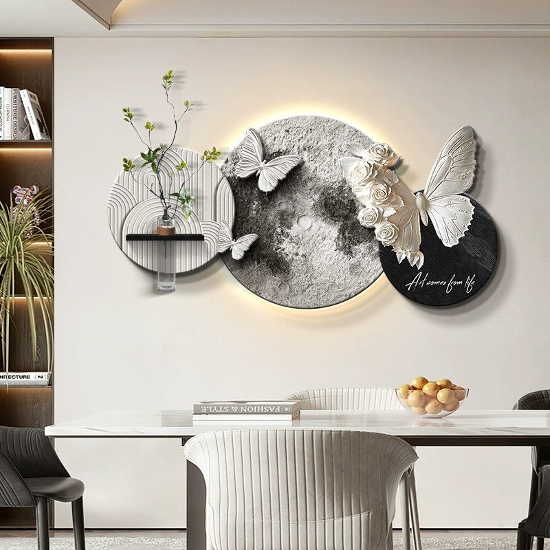 Tranh Nghệ Thuật 3D Sắc Hoa và Cánh Bướm