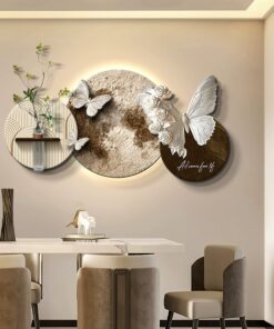 Tranh Nghệ Thuật 3D Sắc Hoa và Cánh Bướm