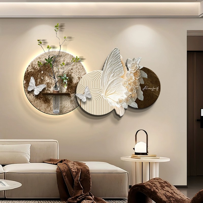 Tranh Nghệ Thuật 3D Sắc Hoa và Cánh Bướm