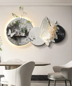 Tranh Nghệ Thuật 3D Sắc Hoa và Cánh Bướm