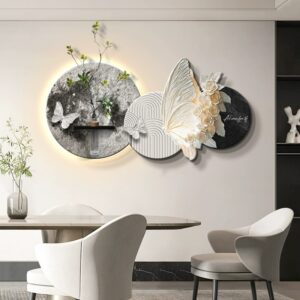 Tranh Nghệ Thuật 3D Sắc Hoa và Cánh Bướm