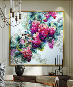 Tranh Chùm Nho Sung Túc Khảm Trai