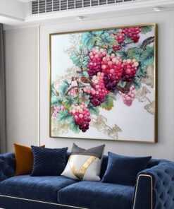 Tranh Chùm Nho Sung Túc Khảm Trai