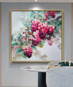 Tranh Chùm Nho Sung Túc Khảm Trai