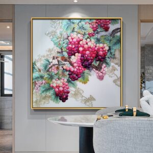 Tranh Chùm Nho Sung Túc Khảm Trai