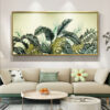 Tranh Nghệ Thuật Lá Xanh Nhiệt Đới Khảm Trai