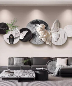 Tranh Nghệ Thuật Treo Tường Bướm Trắng Nở Hoa