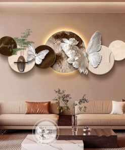 Tranh Nghệ Thuật Treo Tường Bướm Trắng Nở Hoa