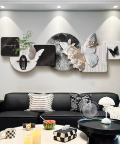 Tranh Nghệ Thuật Treo Tường Bướm Trắng Nở Hoa
