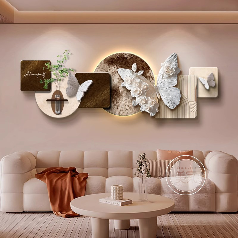 Tranh Nghệ Thuật Treo Tường Bướm Trắng Nở Hoa