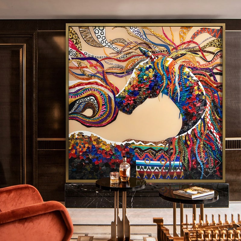 Tranh Ngựa Vũ Điệu Sắc Màu