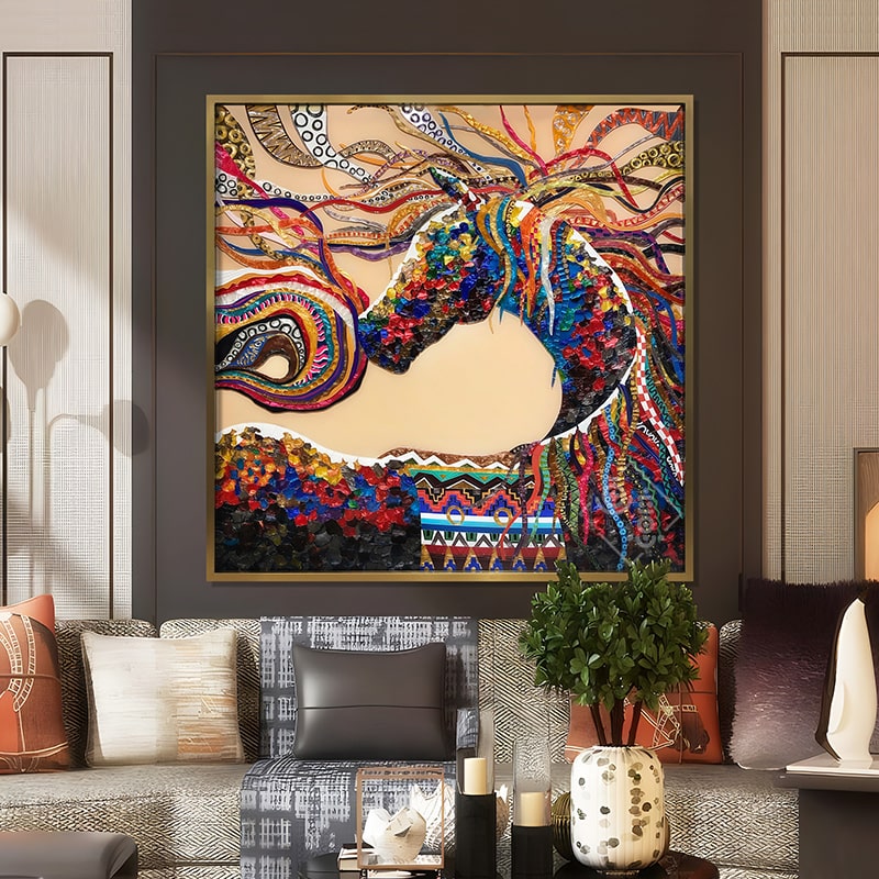 Tranh Ngựa Vũ Điệu Sắc Màu