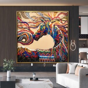 Tranh Ngựa Vũ Điệu Sắc Màu