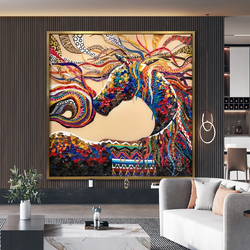 Tranh Ngựa Vũ Điệu Sắc Màu