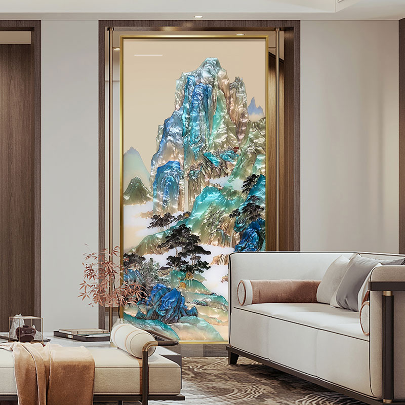 Tranh Sơn Thủy Hữu Tình Khảm Trai Nghệ Thuật