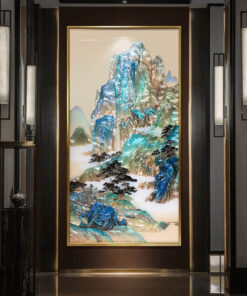 Tranh Sơn Thủy Hữu Tình Khảm Trai Nghệ Thuật