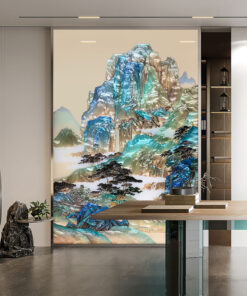 Tranh Sơn Thủy Hữu Tình Khảm Trai Nghệ Thuật