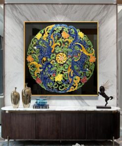 Tranh Trang Trí Hoa Văn Cổ Điển Đa Sắc