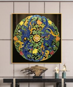 Tranh Trang Trí Hoa Văn Cổ Điển Đa Sắc