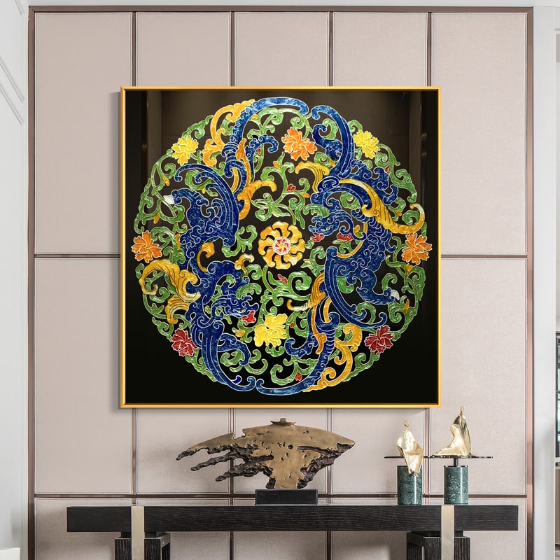 Tranh Trang Trí Hoa Văn Cổ Điển Đa Sắc