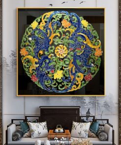 Tranh Trang Trí Hoa Văn Cổ Điển Đa Sắc