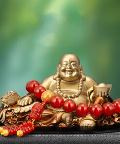 Tượng Phật Cười Sung Túc Để Taplo Ô Tô