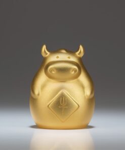 Tượng Trâu Vàng Sung Túc Để Taplo Ô Tô