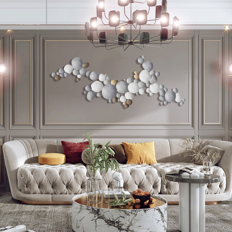 Phù Điêu 3D Lá Sen Nghệ Thuật