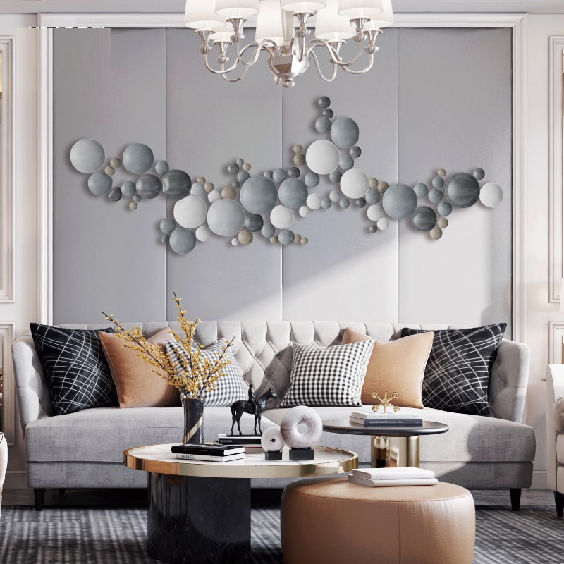 Phù Điêu 3D Lá Sen Nghệ Thuật