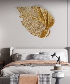 Phù Điêu 3D Lá Vàng Nghệ Thuật