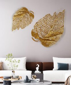 Phù Điêu 3D Lá Vàng Nghệ Thuật