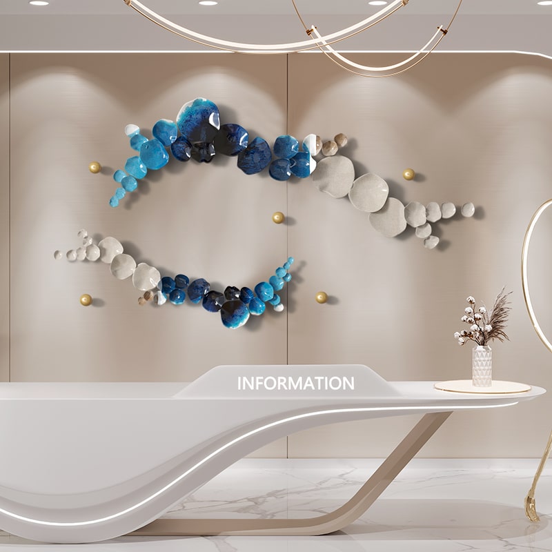 Phù Điêu 3D Làn Sóng Lá Sen