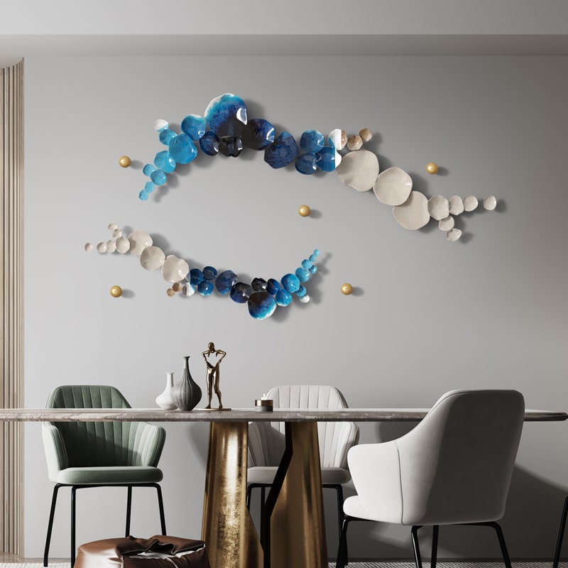 Phù Điêu 3D Làn Sóng Lá Sen