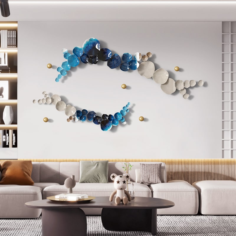 Phù Điêu 3D Làn Sóng Lá Sen