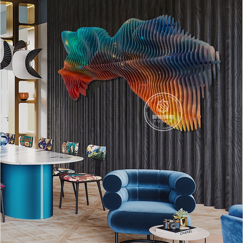 Phù Điêu Nghệ Thuật Sắp Đặt Dòng Chảy Sắc Màu