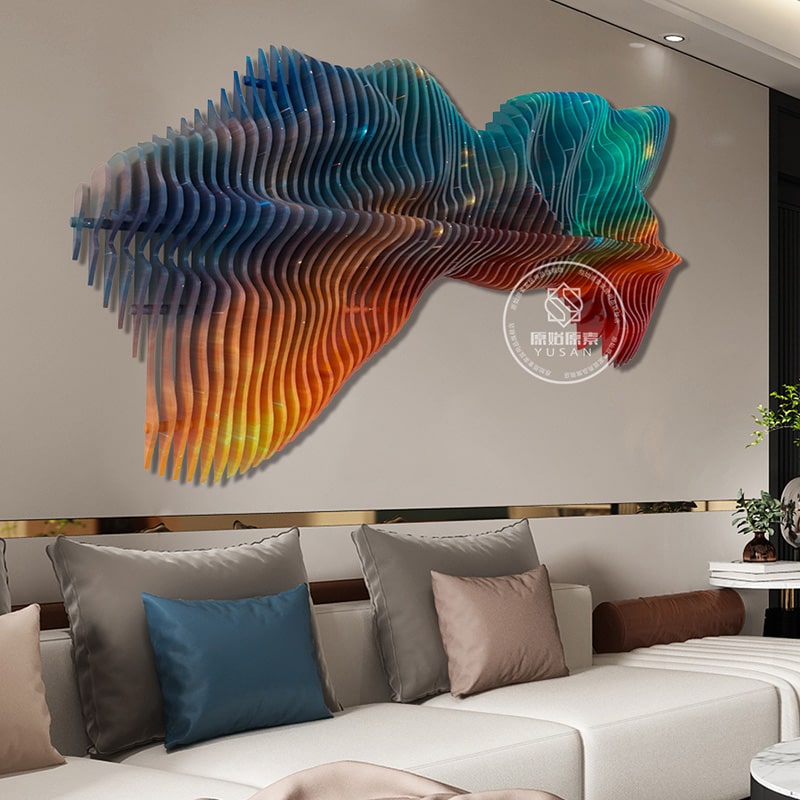 Phù Điêu Nghệ Thuật Sắp Đặt Dòng Chảy Sắc Màu