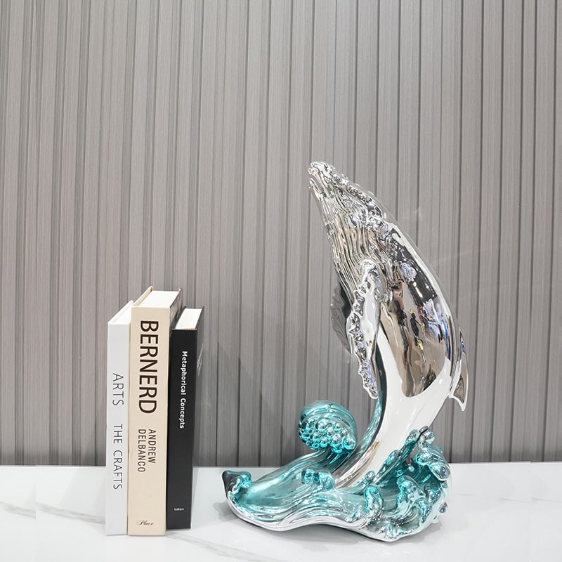 Tượng Cá Voi Vươn Sóng Nghệ Thuật