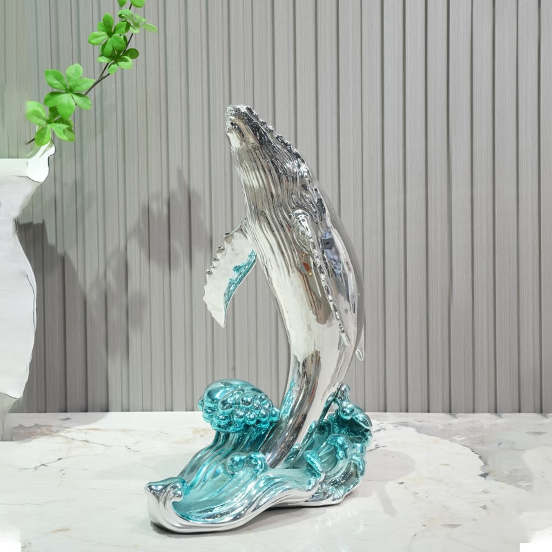 Tượng Cá Voi Vươn Sóng Nghệ Thuật