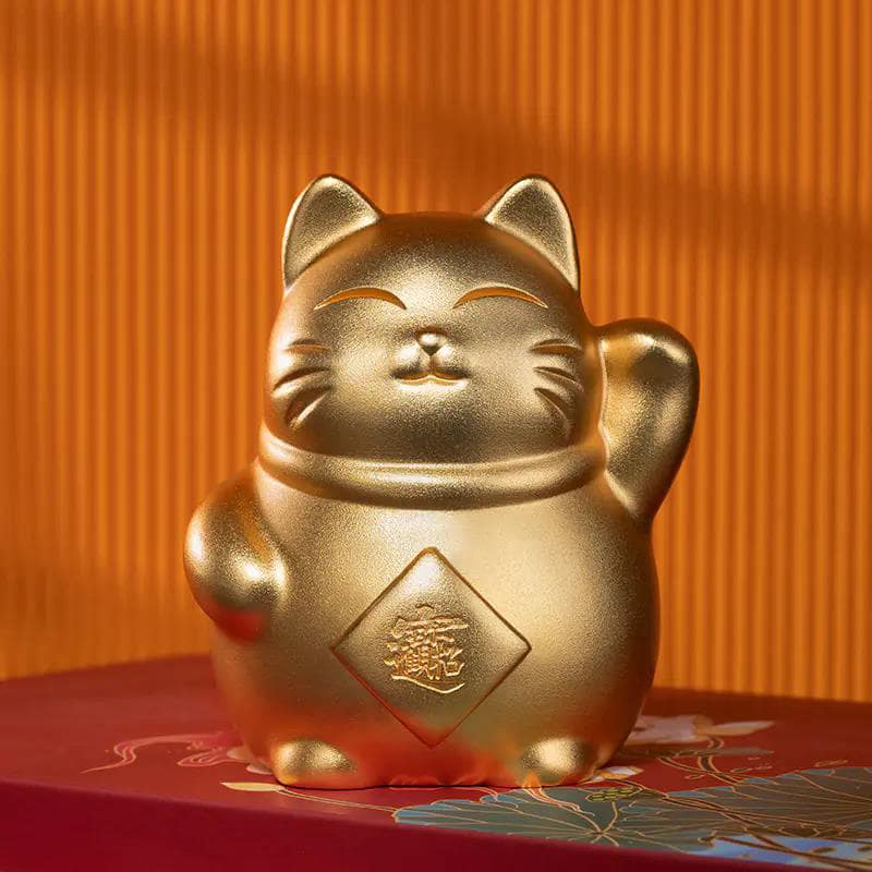 Tượng Mèo Thần Tài May Mắn Để Taplo Ô Tô