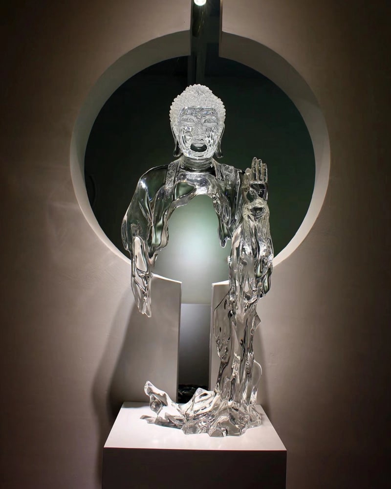 Tượng Phật Pha Lê Giác Ngộ Nghệ Thuật