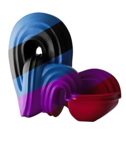 Mô Hình Điêu Khắc Khối Lam Trừu Tượng