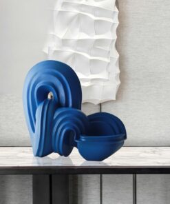 Mô Hình Điêu Khắc Khối Lam Trừu Tượng