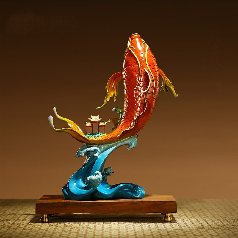 Tượng Cá Chép Hồng Vân Đăng