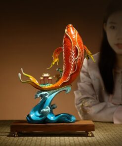 Tượng Cá Chép Hồng Vân Đăng