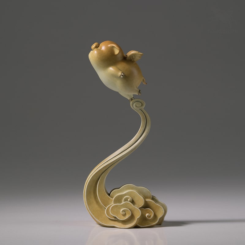 Tượng Heo Bay Trên Mây Nghệ Thuật